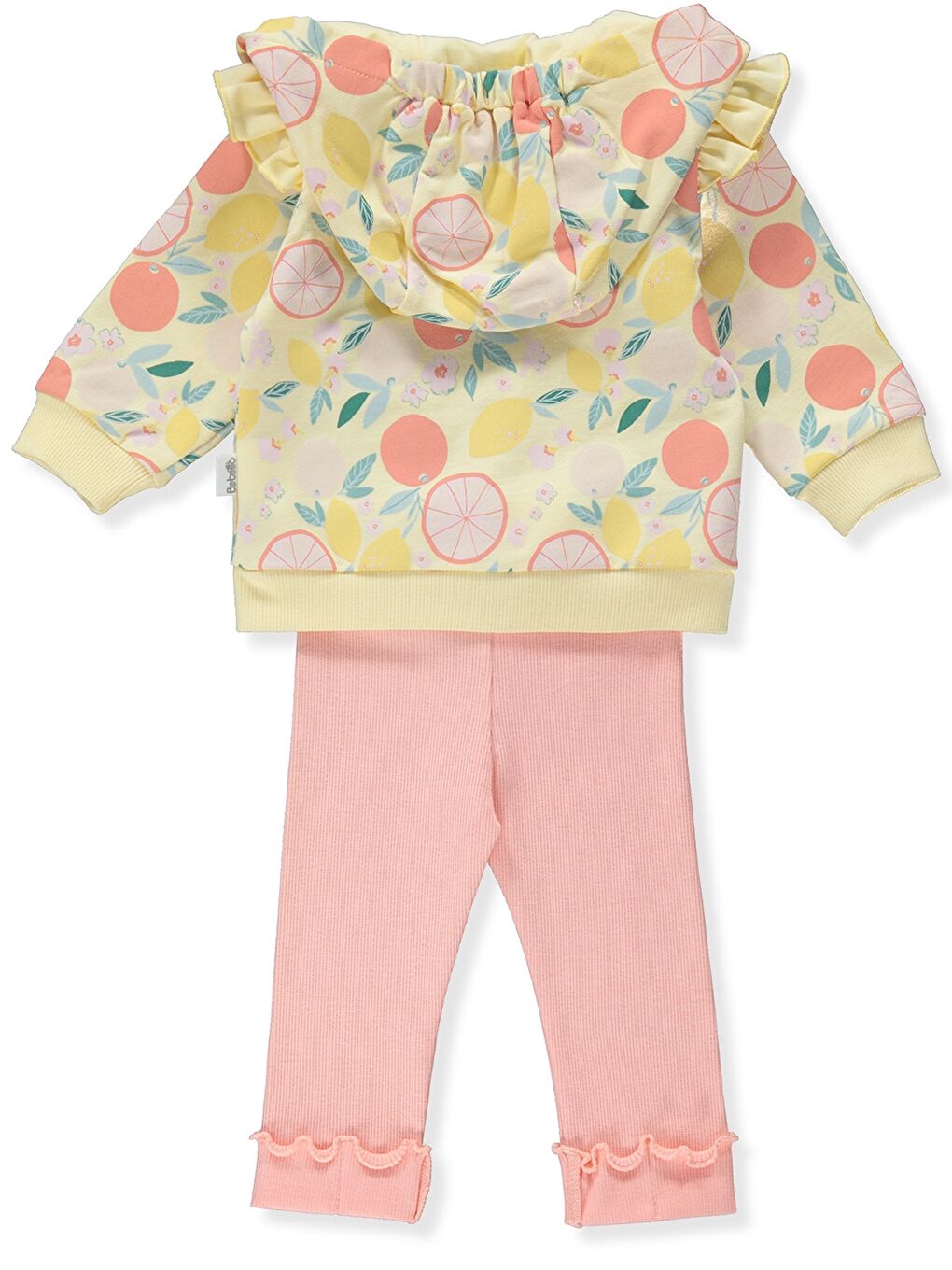 Turuncu Kapüşonlu Kız Bebek 3'lü Takım-1