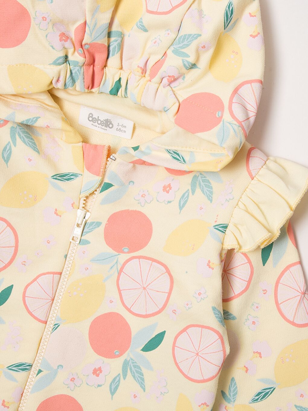 Turuncu Kapüşonlu Kız Bebek 3'lü Takım-2