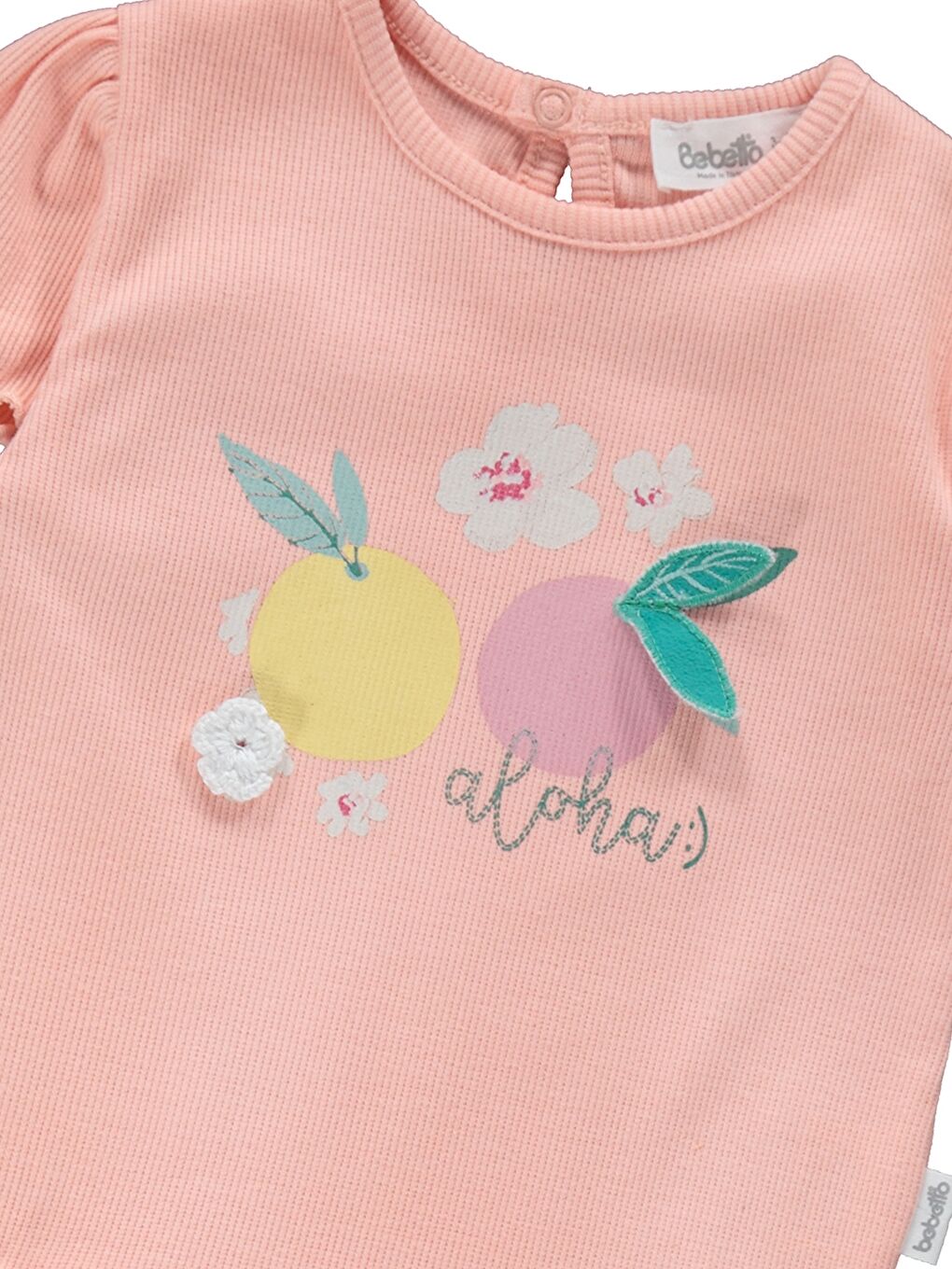 Turuncu Bisiklet Yaka Kız Bebek 2'li Takım-2