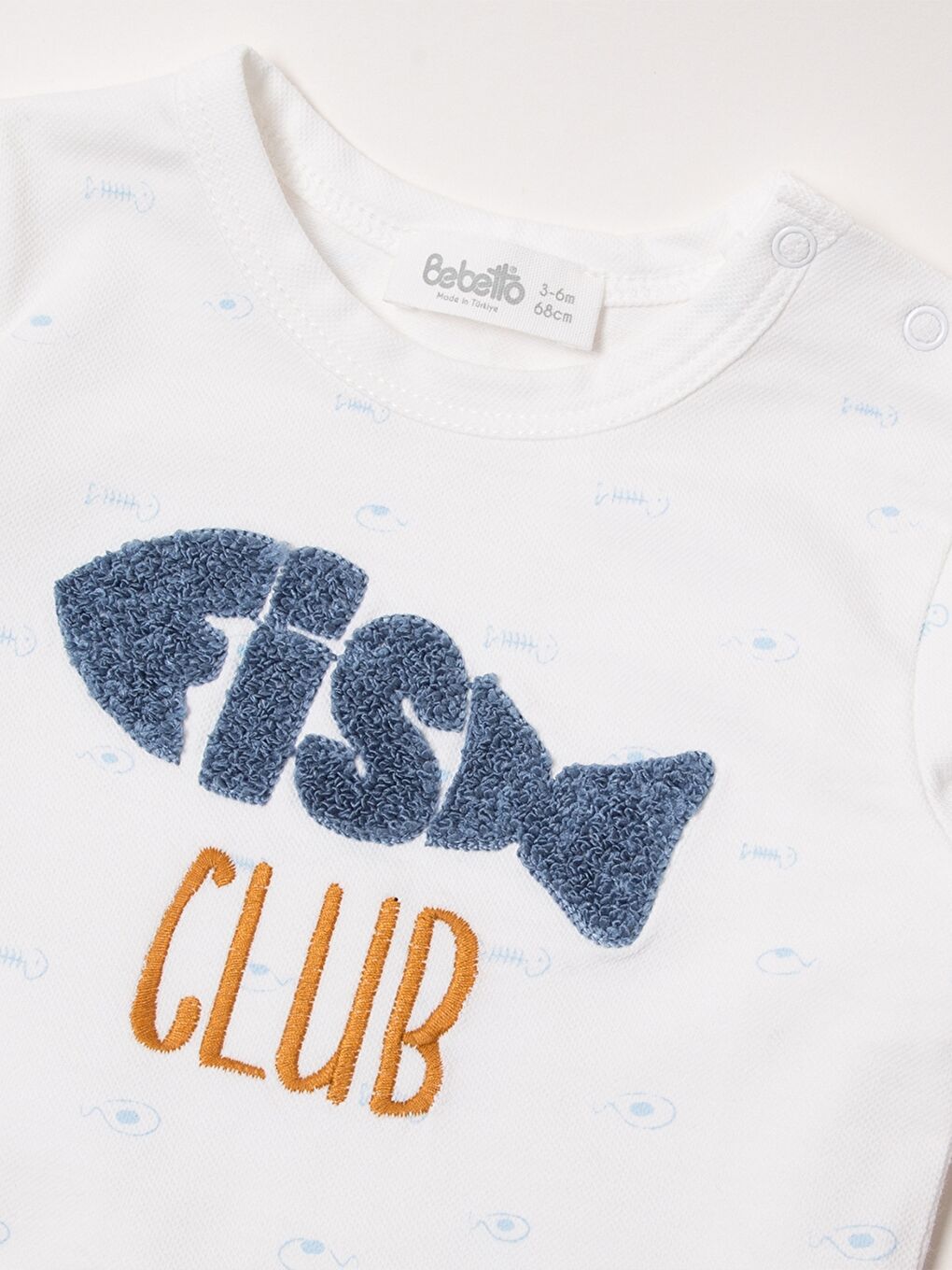 Mavi Bisiklet Yaka Erkek Bebek 2'li Takım-2