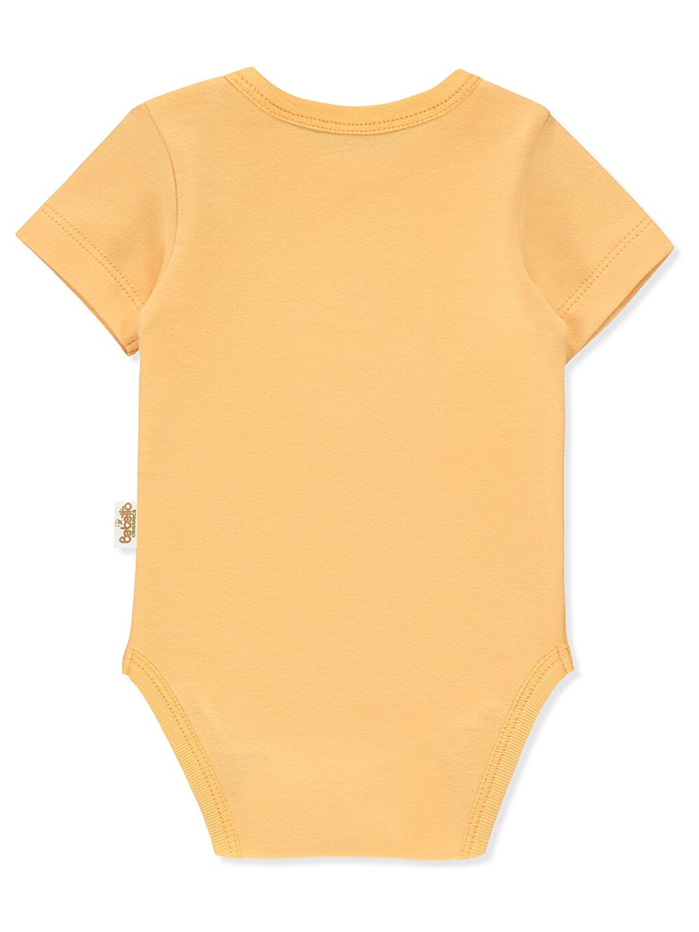 Bebetto Oranj Bisiklet Yaka Unisex Bebek Çıtçıtlı Body - 1