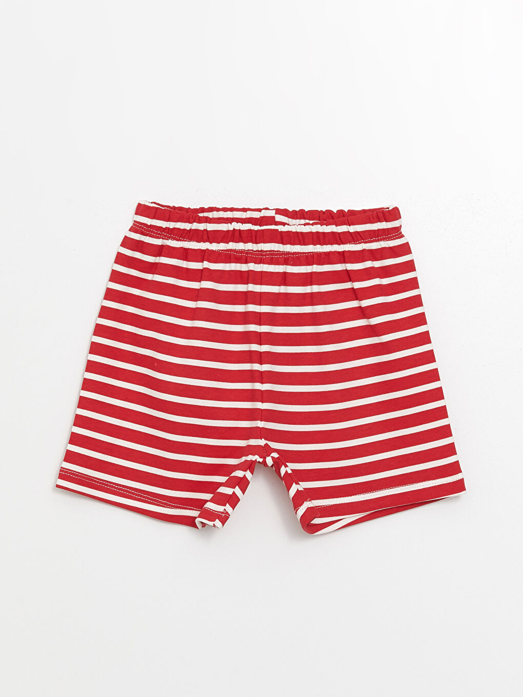 Kırmızı Bisiklet Yaka Erkek Bebek Tişört ve Şort 2'li-3