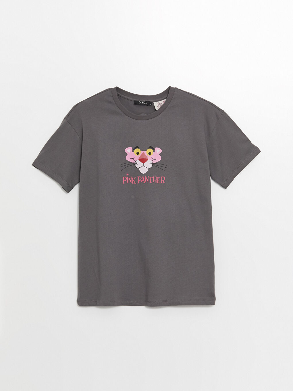 Crew Neck Pink Panther Printed Short Sleeve Women's T-Shirt -S4M966Z8-H0H