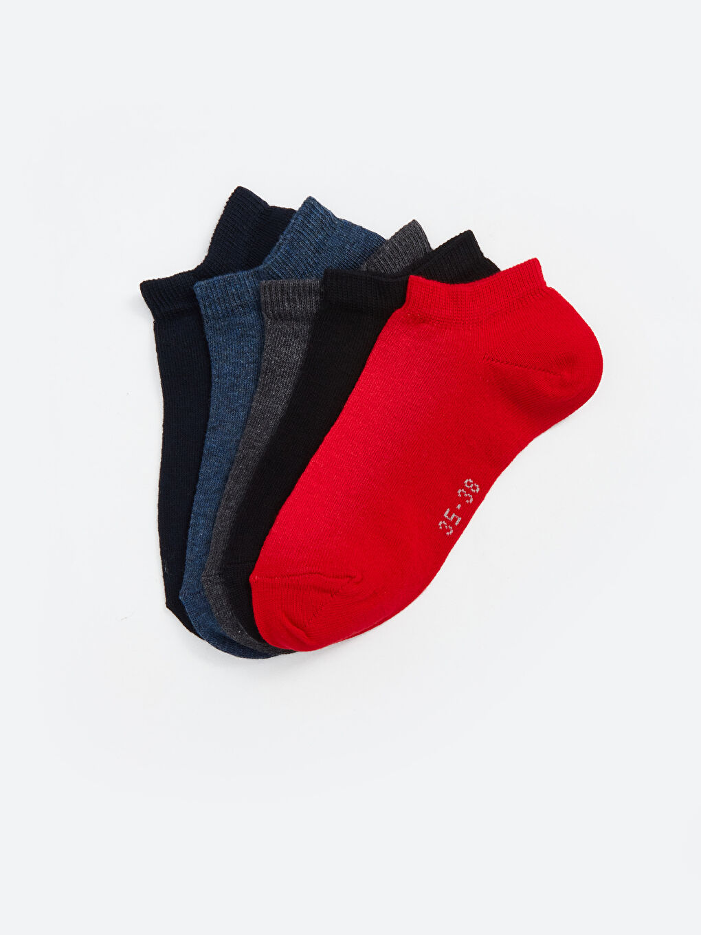 Women's Plain Trainer Socks 5 Pack-1