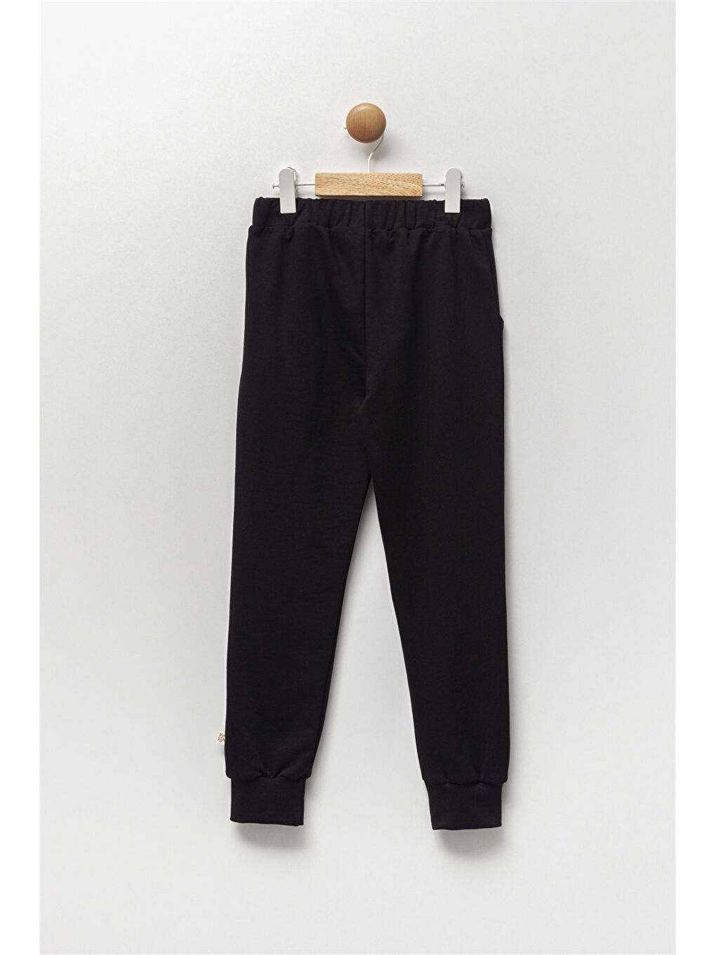 Siyah Beli Lastikli Baskılı Erkek Çocuk Eşofman Altı-1