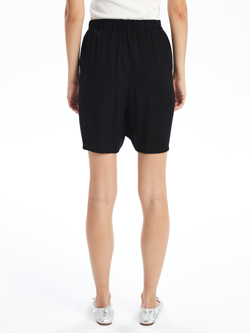 Women's Elastic Waist Regular Shorts -S4M993Z8-CVL