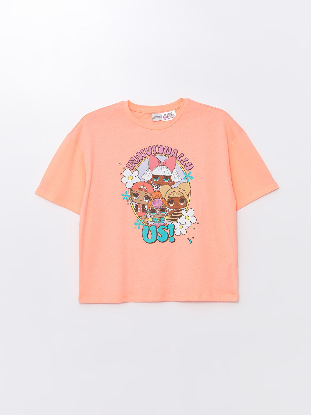 Crew Neck LOL Surprise OMG Licensed Short Sleeve Girls T-Shirt -S4MA28Z4-JXD