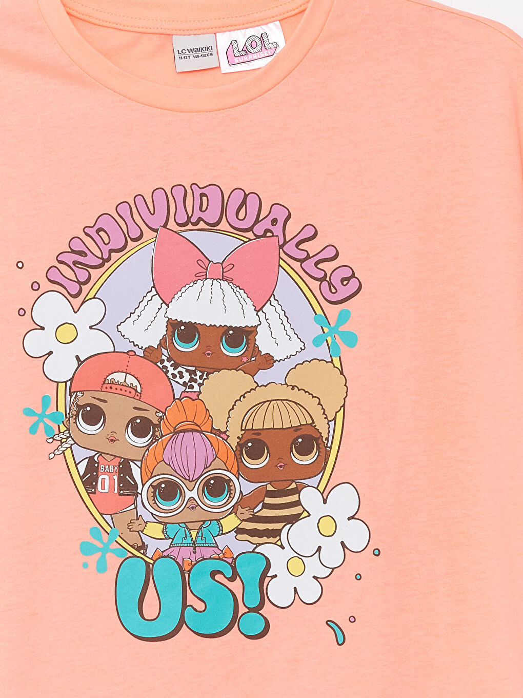 Crew Neck LOL Surprise OMG Licensed Short Sleeve Girls T-Shirt -S4MA28Z4-JXD