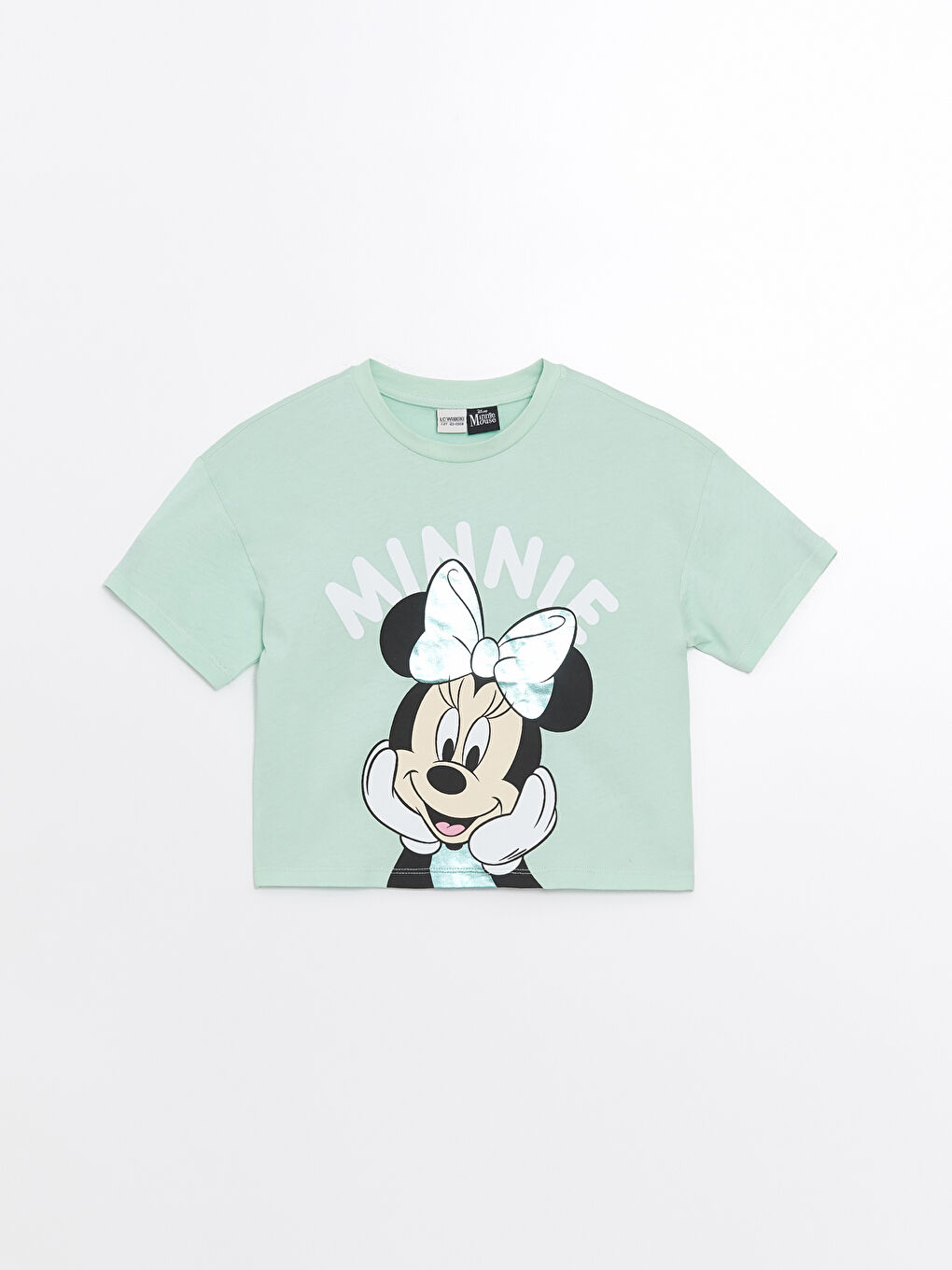 Crew Neck Minnie Mouse Printed Short Sleeve Girls T-Shirt -S4MA30Z4-FX9