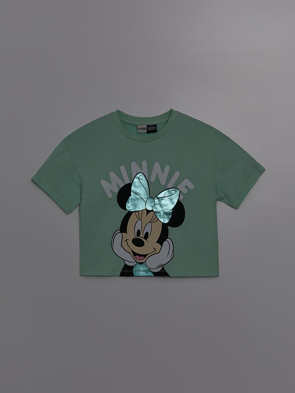 Crew Neck Minnie Mouse Printed Short Sleeve Girls T-Shirt -S4MA30Z4-FX9