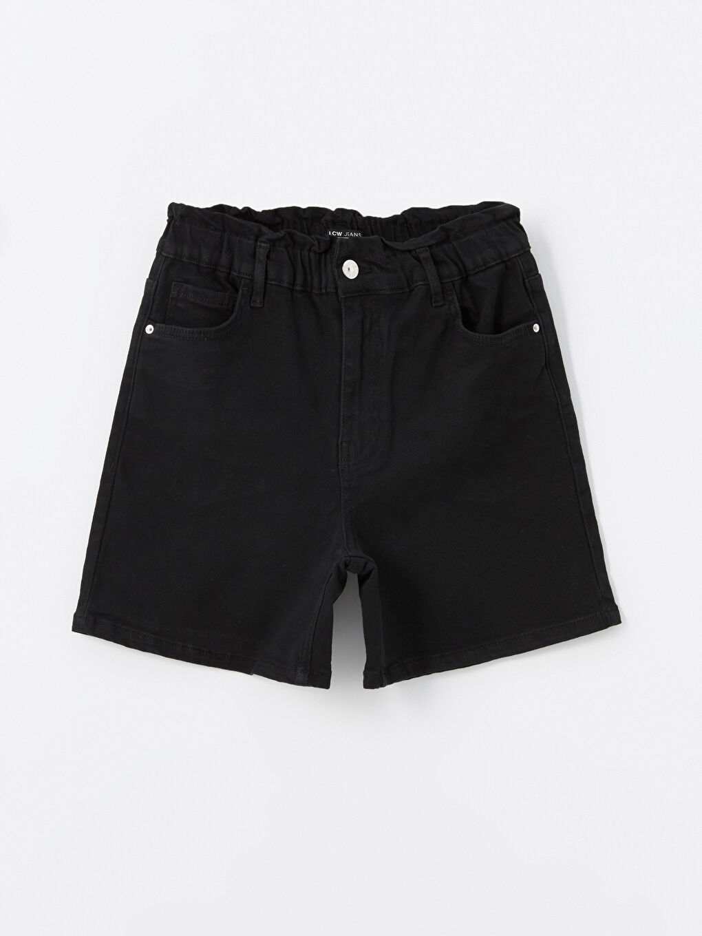 Women's Straight Elastic Waist Jean Shorts -S4MA48Z8-J0F