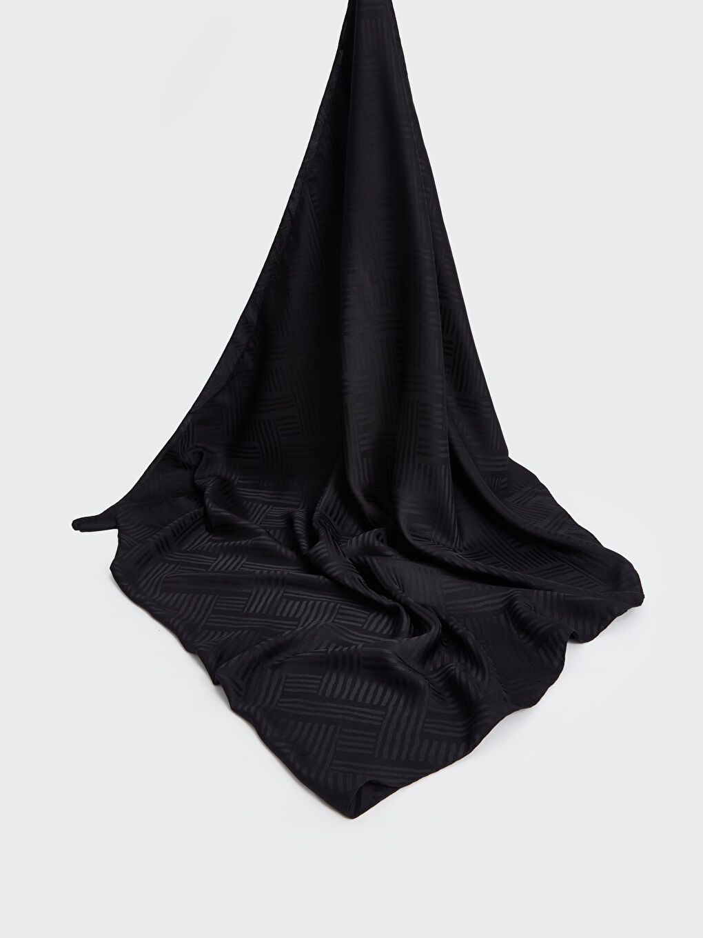 Siyah Düz Dokuma Kadın Şal