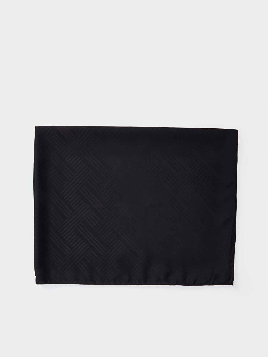 Siyah Düz Dokuma Kadın Şal-1