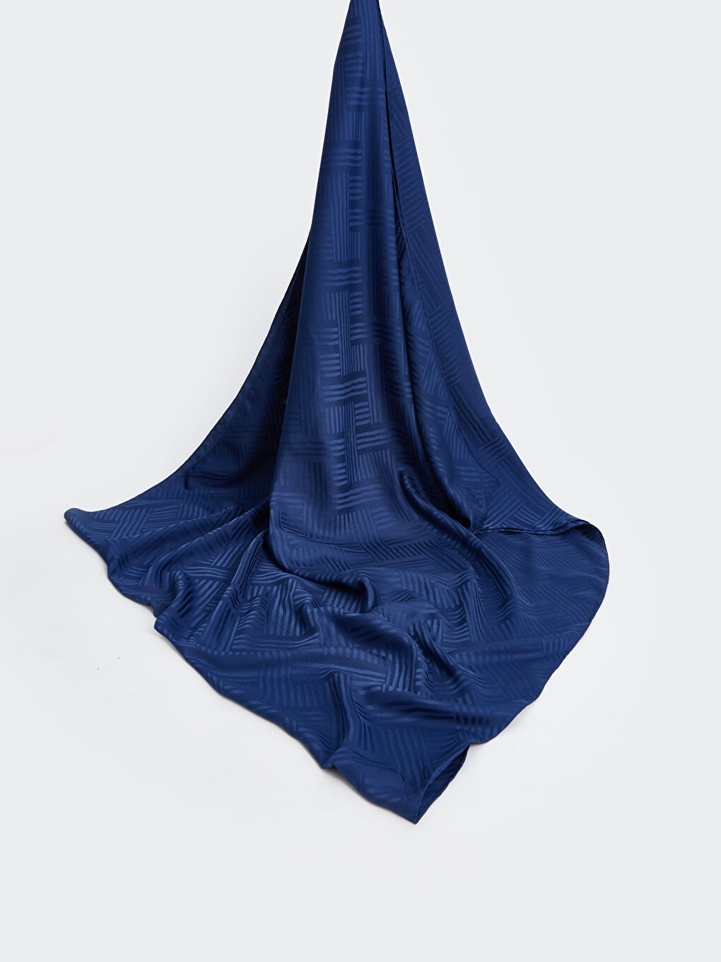 Lacivert Düz Dokuma Kadın Şal