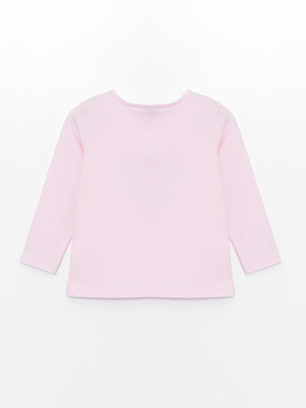 Pembe Bisiklet Yaka Kız Bebek Tişört-1