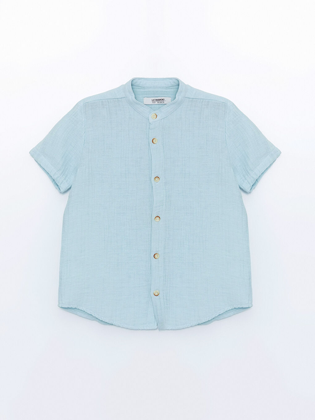 Grandad Collar Short Sleeve Boy Shirt -S4MB39Z4-FUX