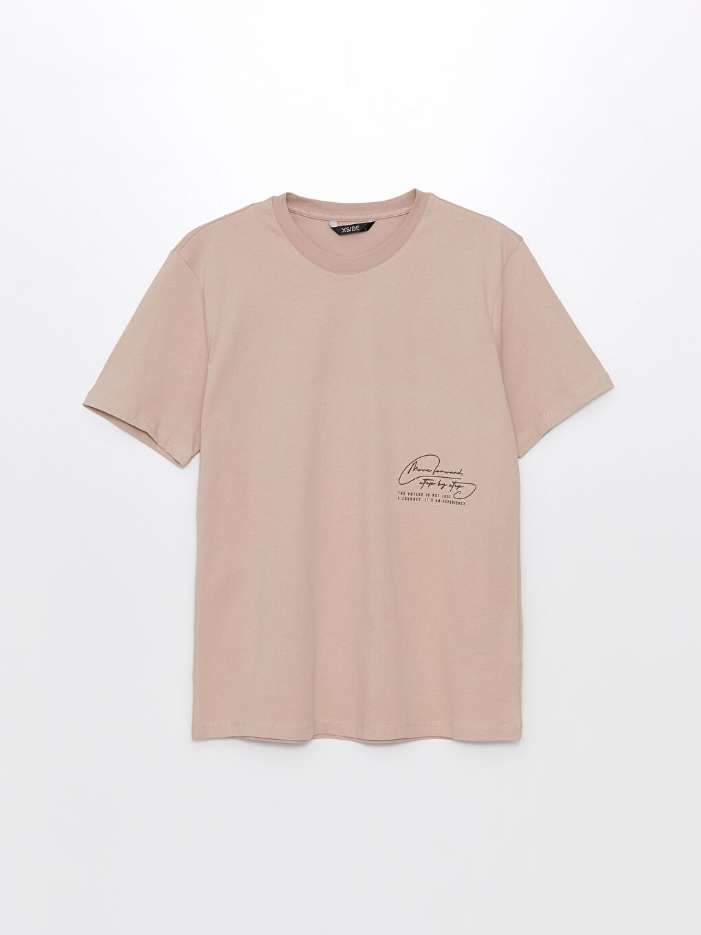 მრგვალი საყელო მოკლე სახელო ნაბეჭდი კომბინირებული ბამბის მამაკაცის მაისური-4