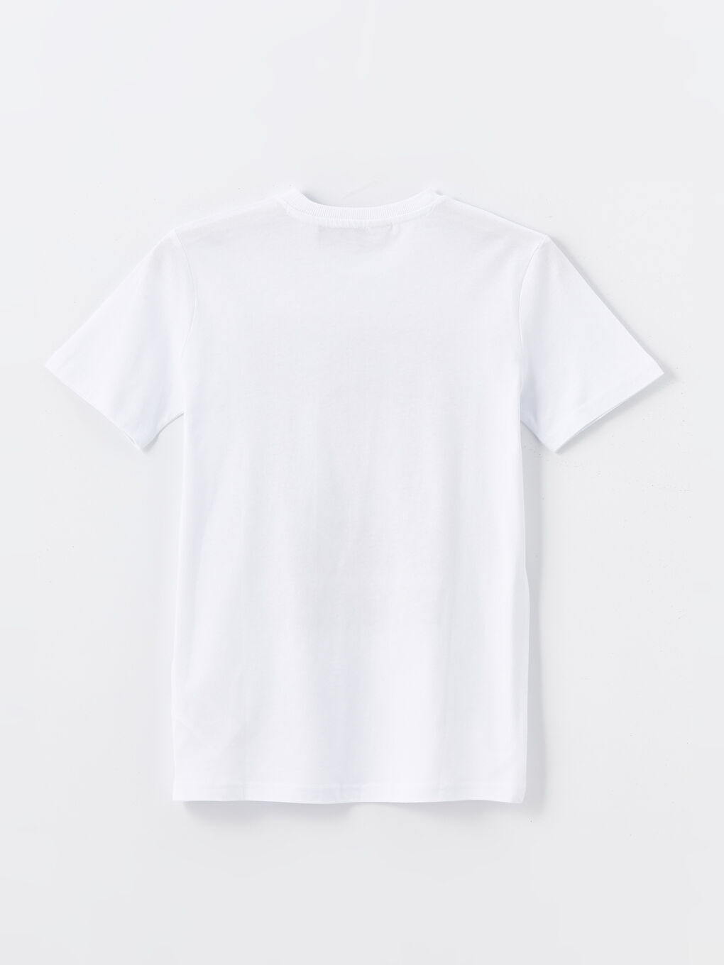 Beyaz Bisiklet Yaka Beşiktaş Baskılı Kısa Kollu Erkek Çocuk Tişört-1