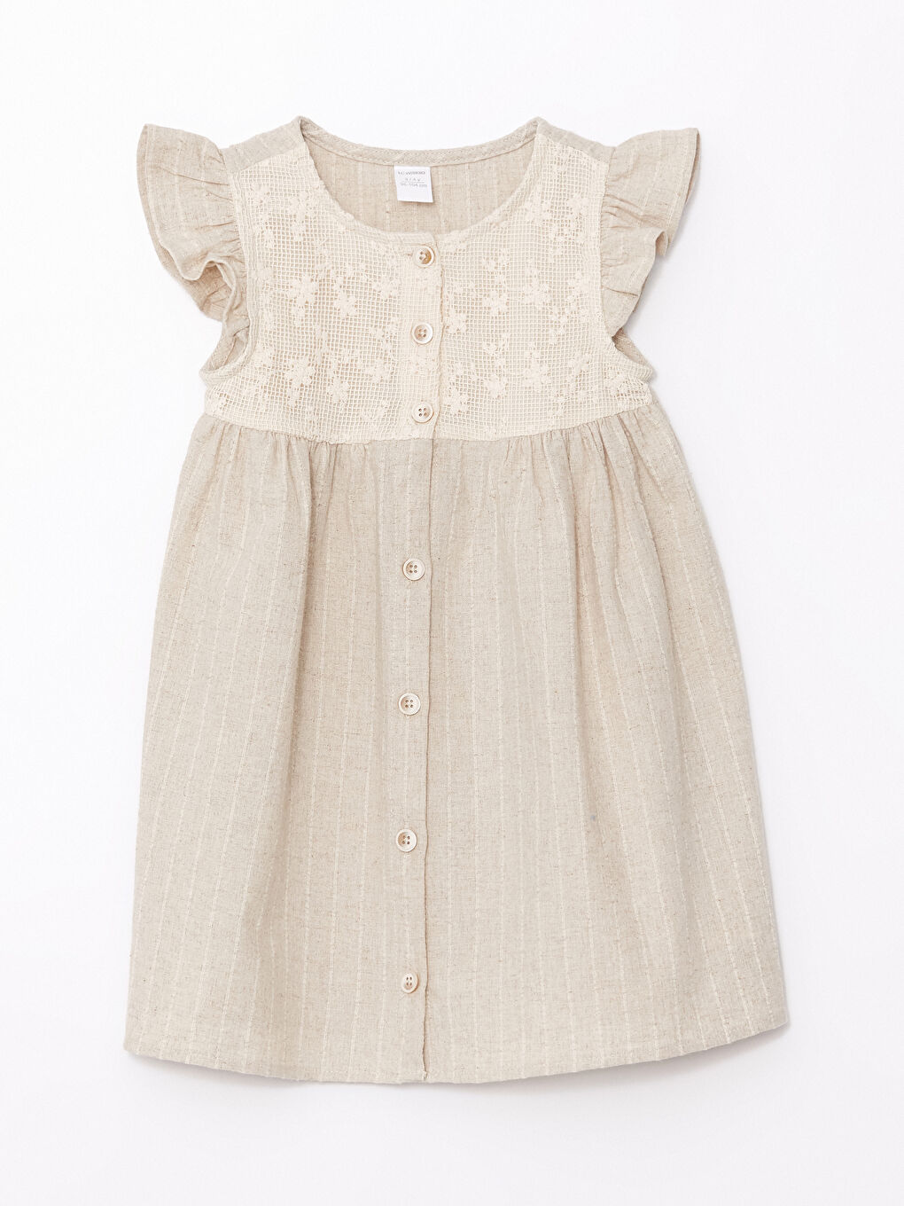 Crew Neck Baby Girl Dress -S4MB59Z1-YDC