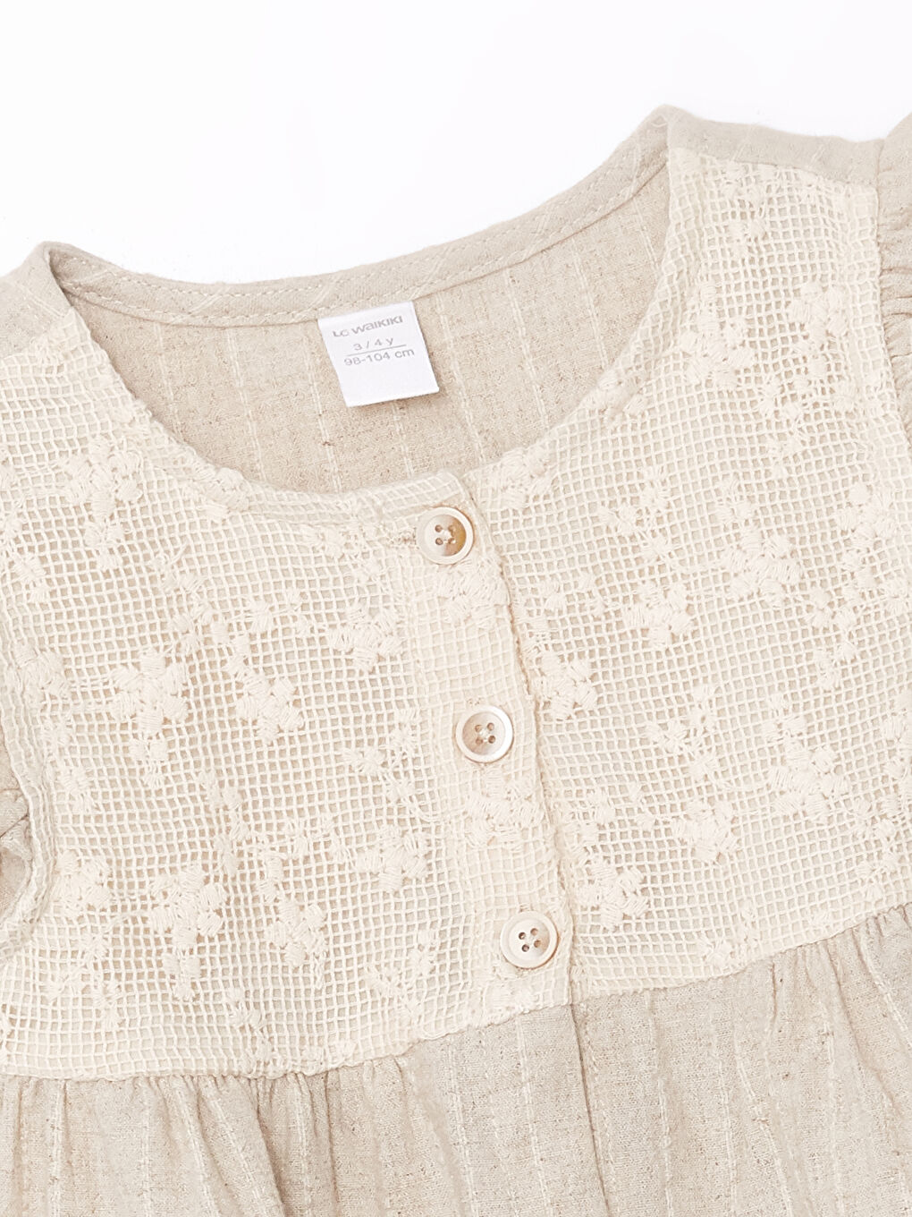 Crew Neck Baby Girl Dress -S4MB59Z1-YDC