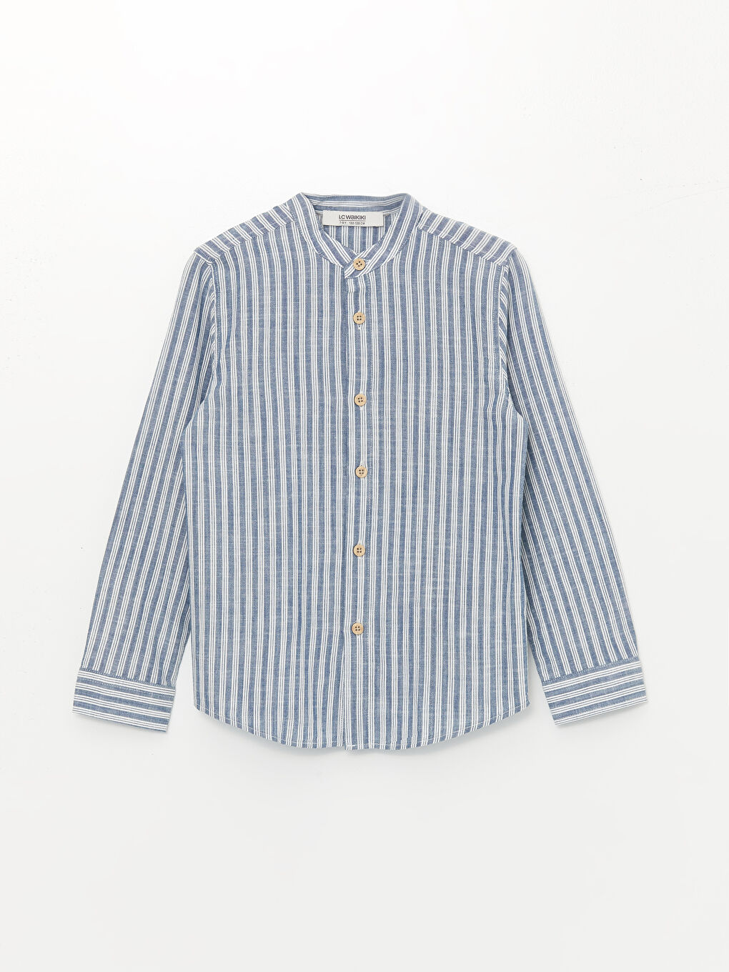 LCW Kids Grandad Collar Striped Boys' Shirt -S4MB95Z4-LGS