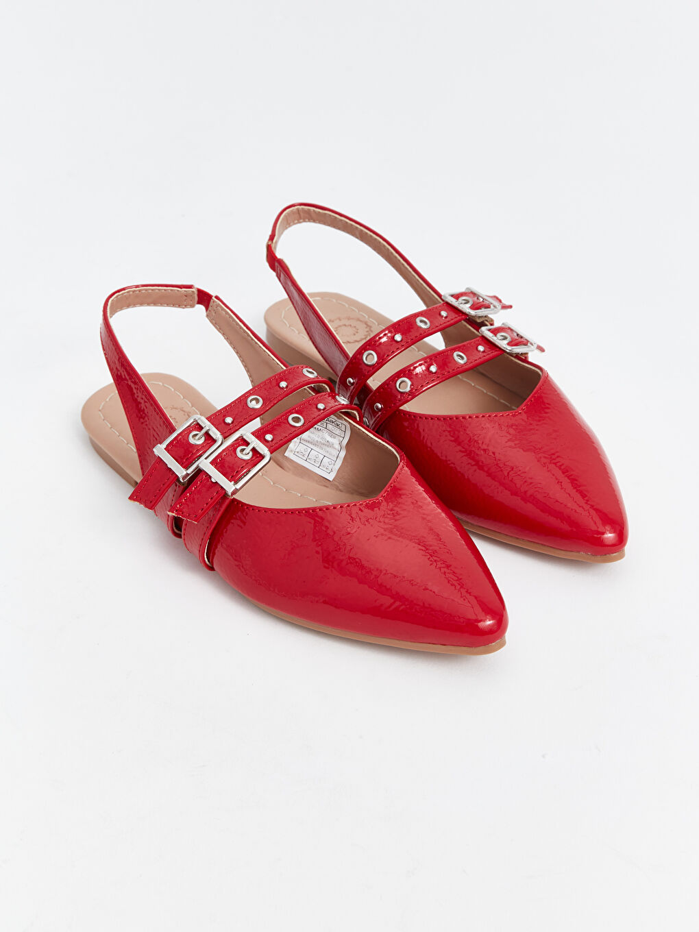 Leather Look Women's Pointed Toe Ballerinas -S4MC78Z8-JFY