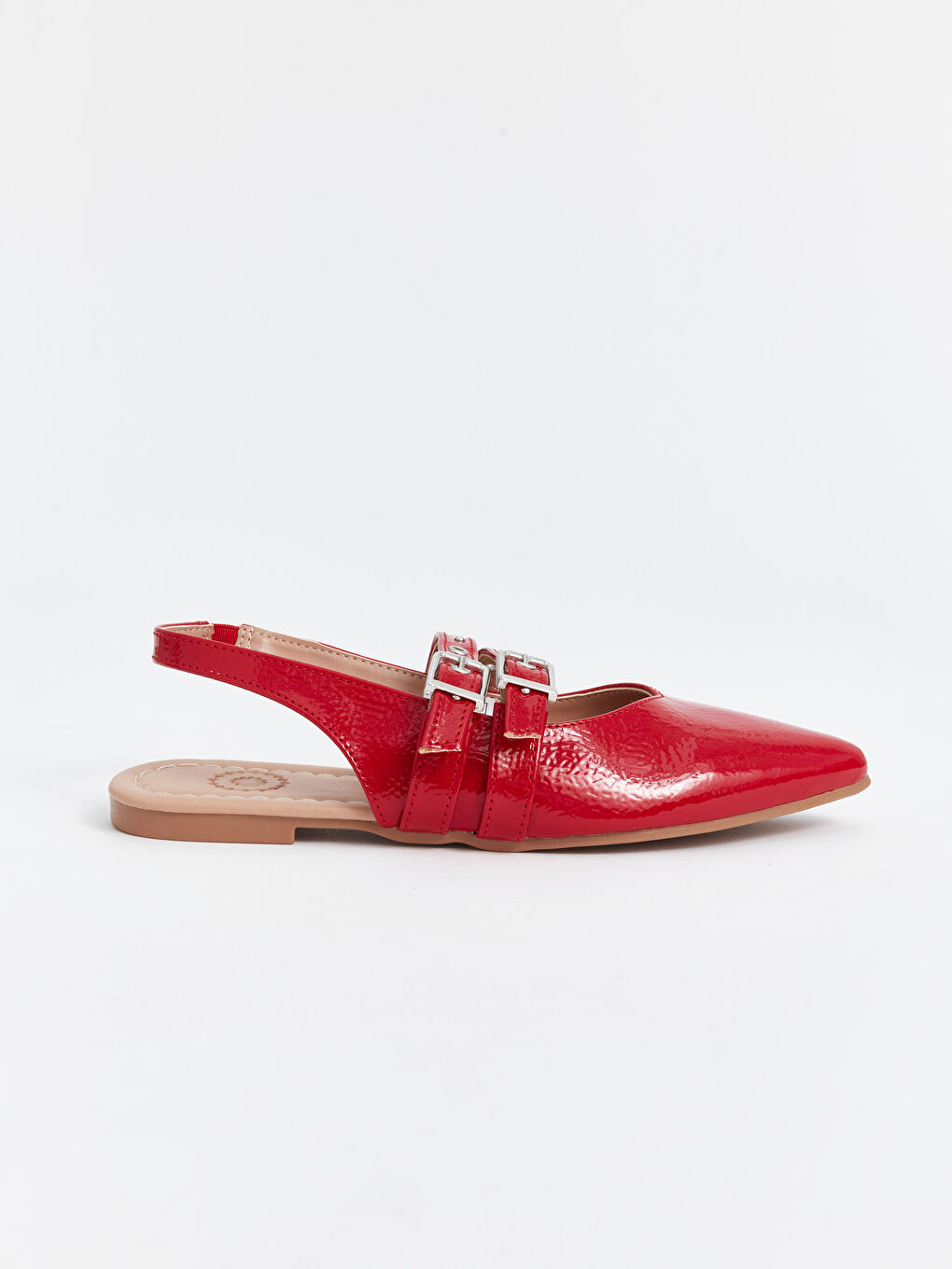 Leather Look Women's Pointed Toe Ballerinas -S4MC78Z8-JFY