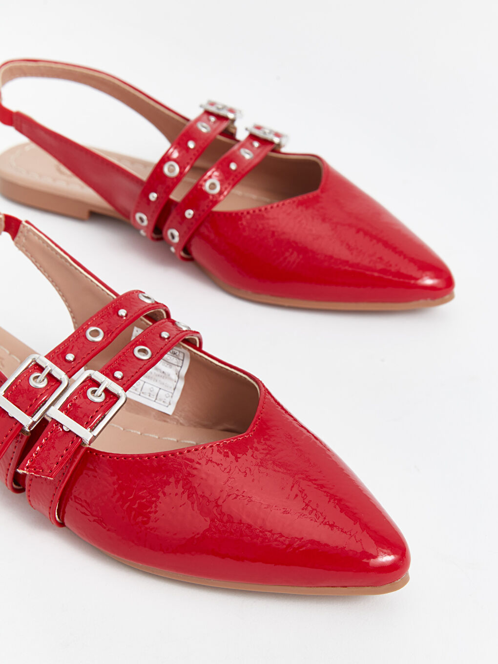 Leather Look Women's Pointed Toe Ballerinas -S4MC78Z8-JFY