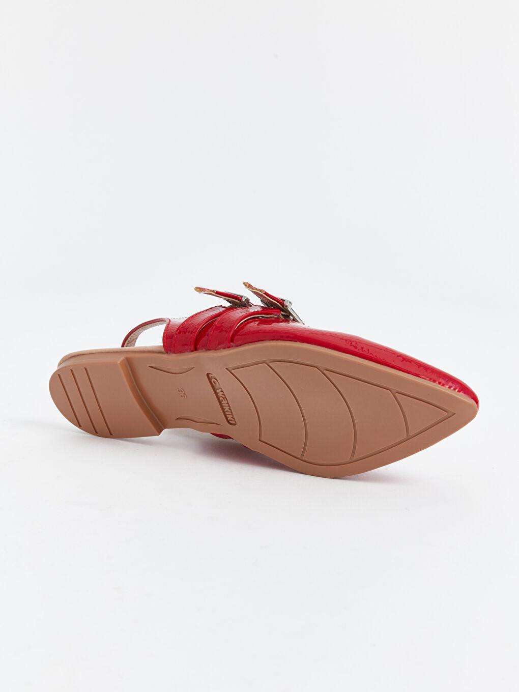 Leather Look Women's Pointed Toe Ballerinas -S4MC78Z8-JFY