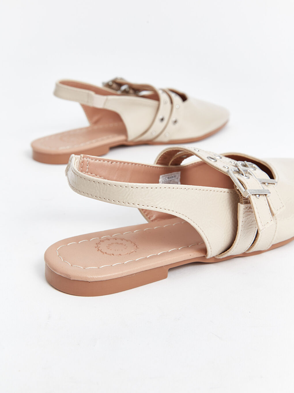 Leather Look Women's Pointed Toe Ballerinas -S4MC78Z8-S41