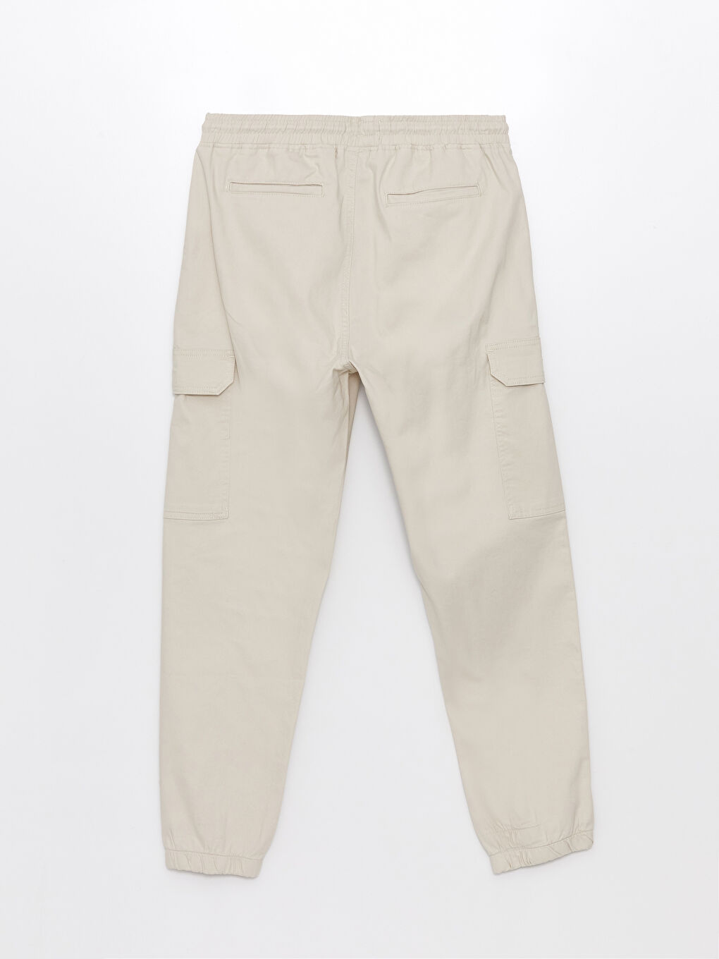 Bej Standart Kalıp Gabardin Erkek Kargo Pantolon-6