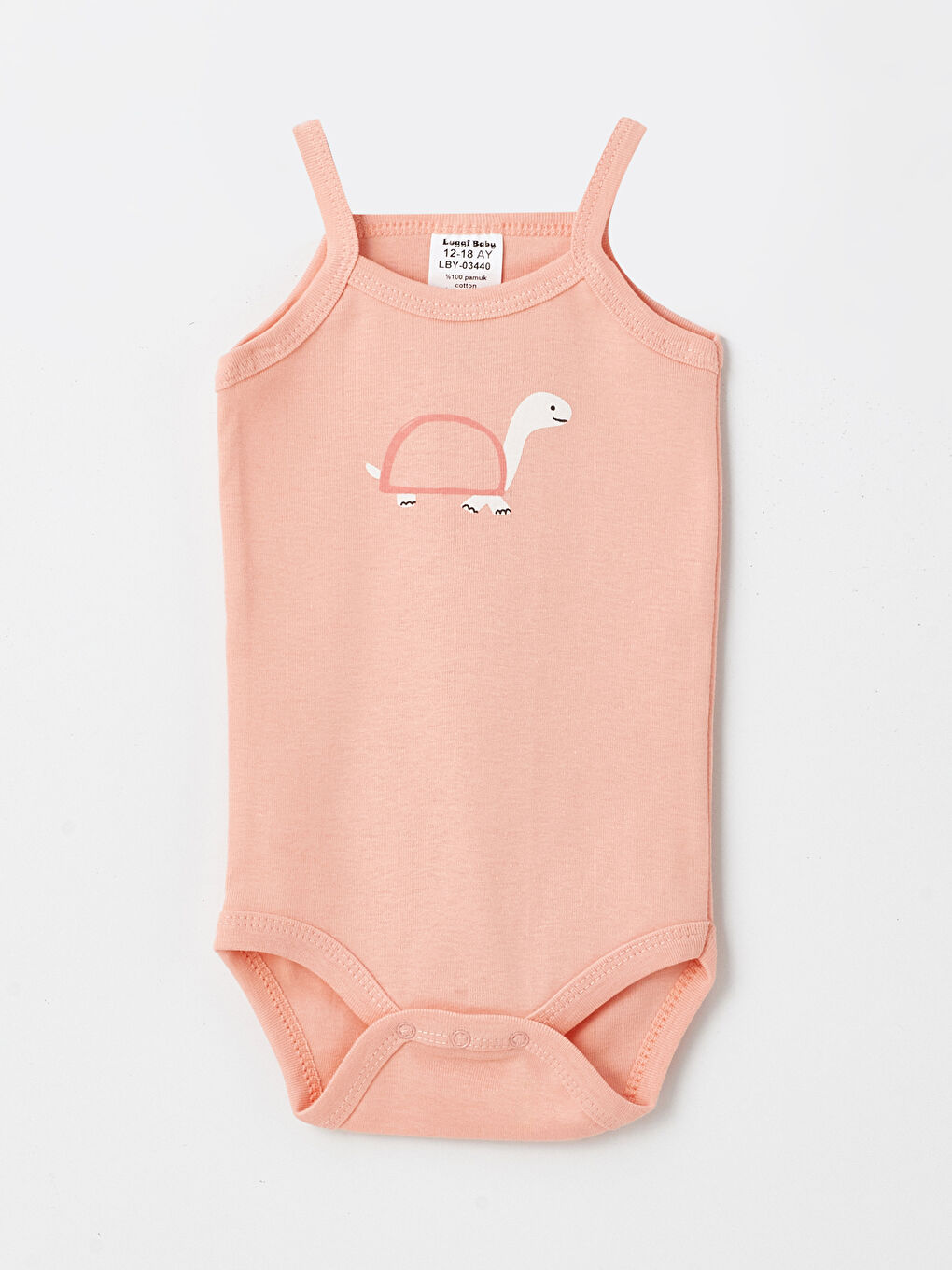 Ekru Bisiklet Yaka Kız Bebek Çıtçıtlı Bodysuit 2'li-1