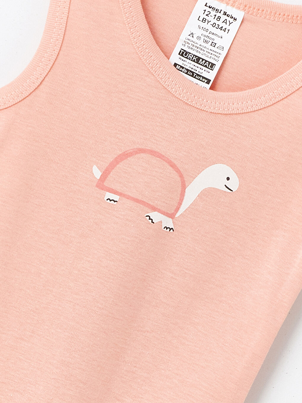 Turuncu Bisiklet Yaka Kız Bebek Çıtçıtlı Bodysuit 2'li-5