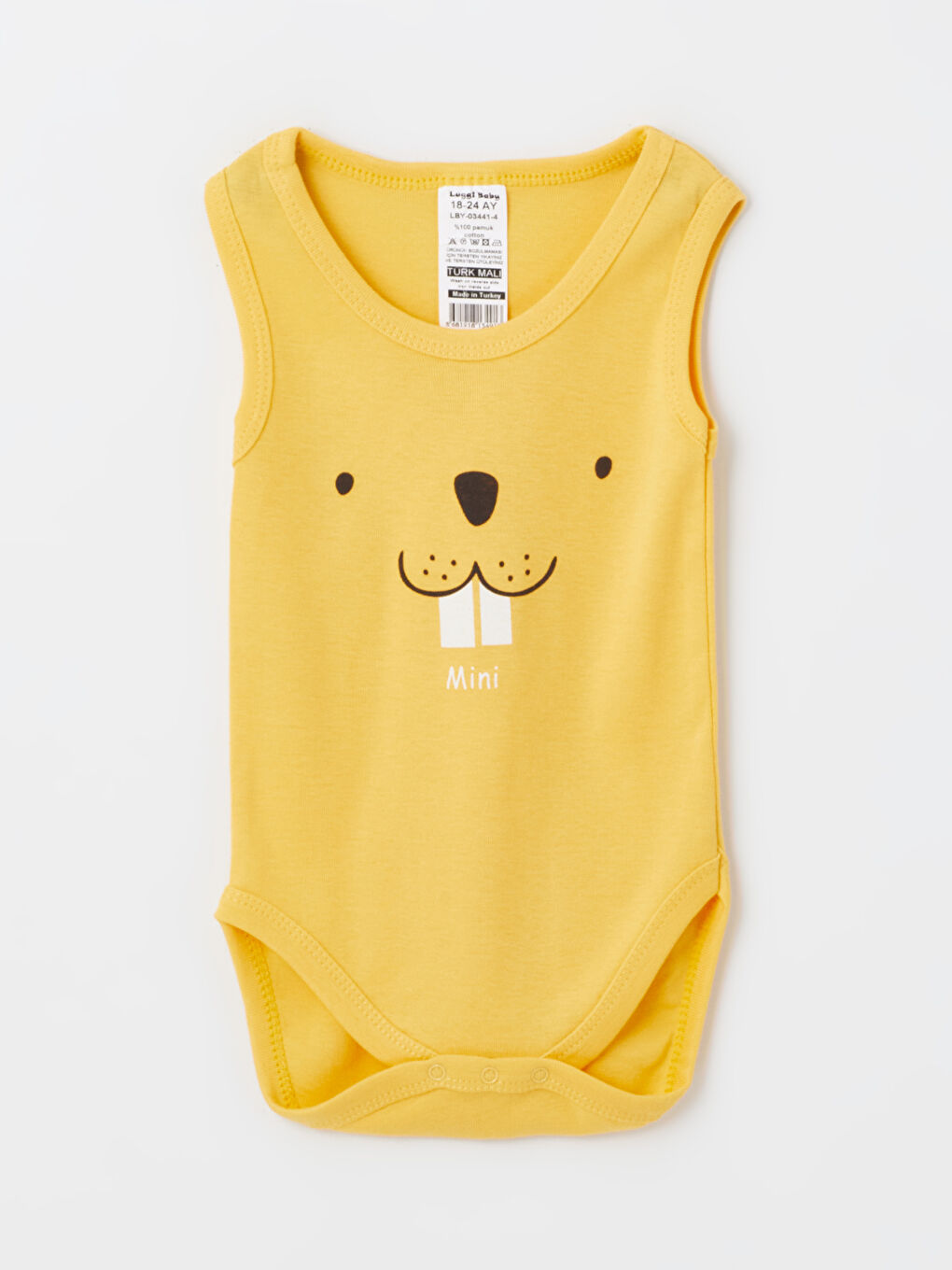 Ekru Bisiklet Yaka Erkek Bebek Çıtçıtlı Body 2'li-2