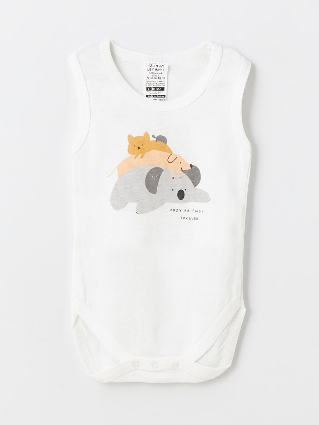 Luggi Baby Kahverengi Bisiklet Yaka Erkek Bebek Çıtçıtlı Bodysuit 2'li - 3