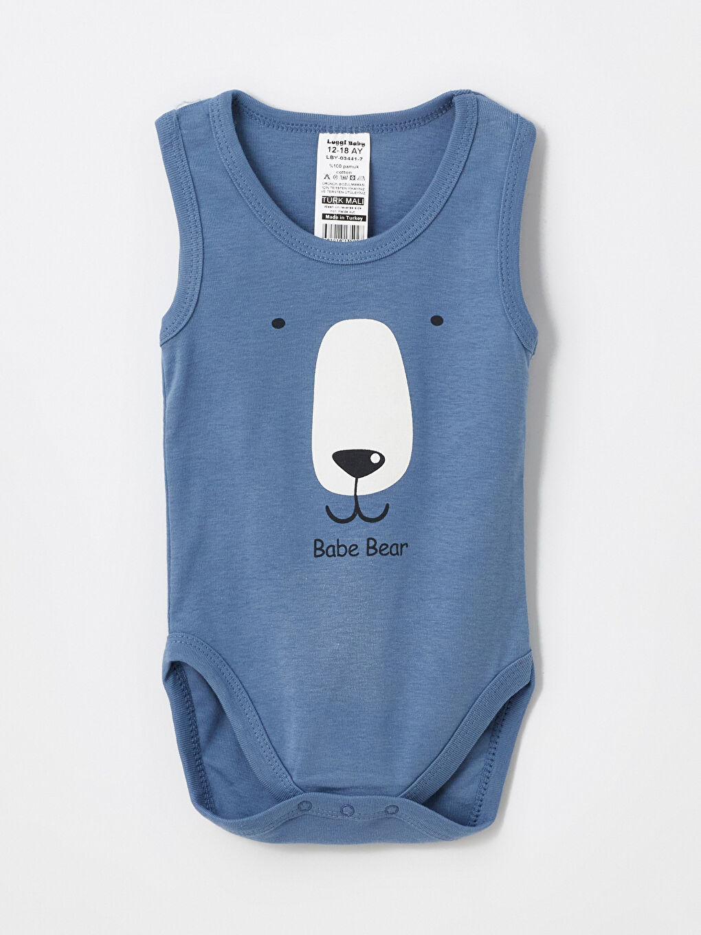 İndigo Bisiklet Yaka Erkek Bebek Çıtçıtlı Body 2'li-1