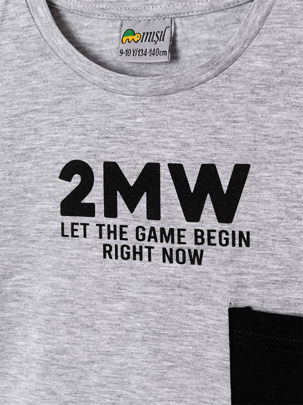 Gri Melanj Tişört-1