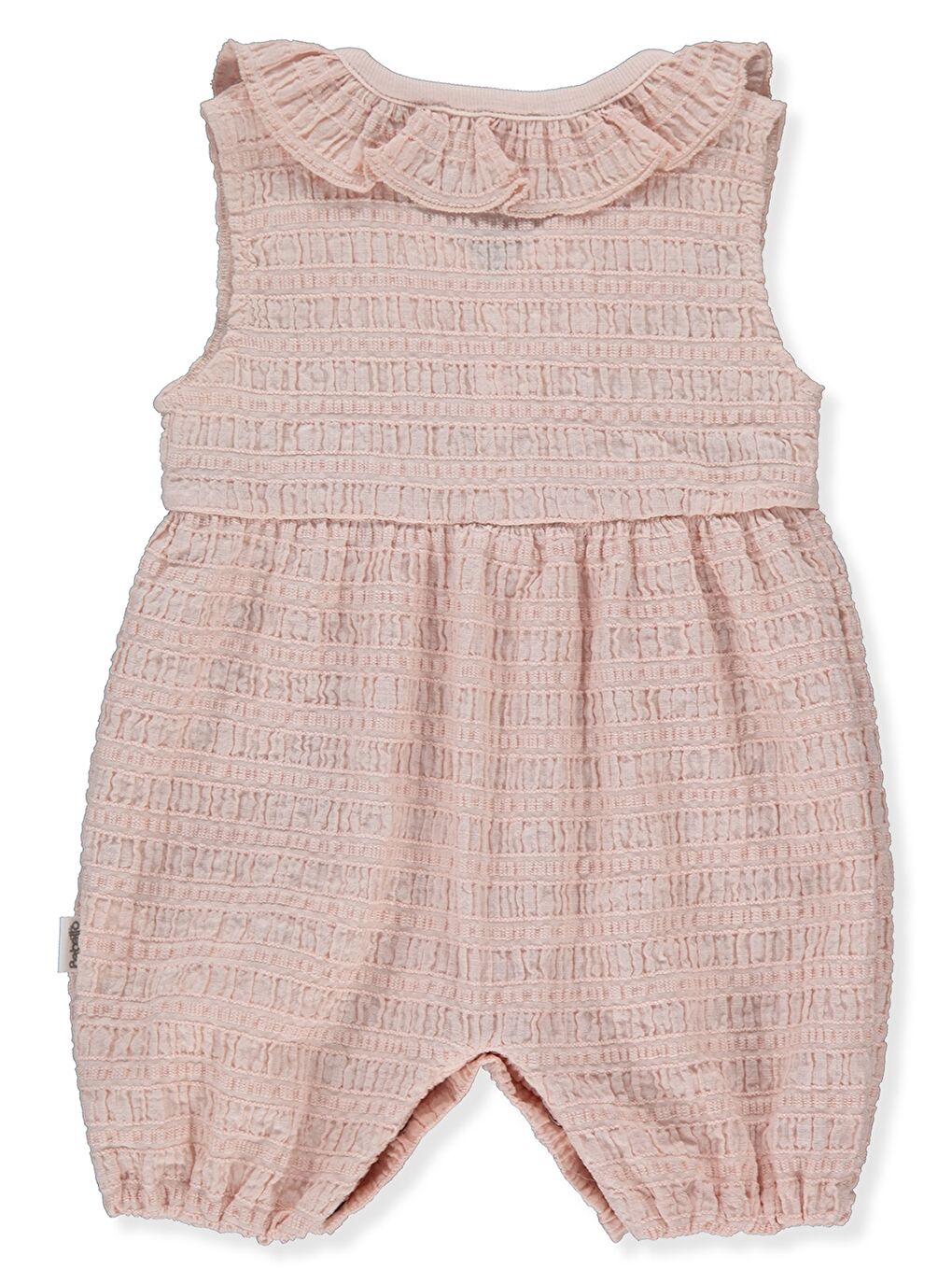 Turuncu V Yaka Kız Bebek Tulum-1