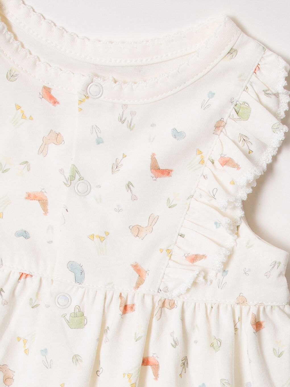 Crew Neck Baby Girl Rompers-2