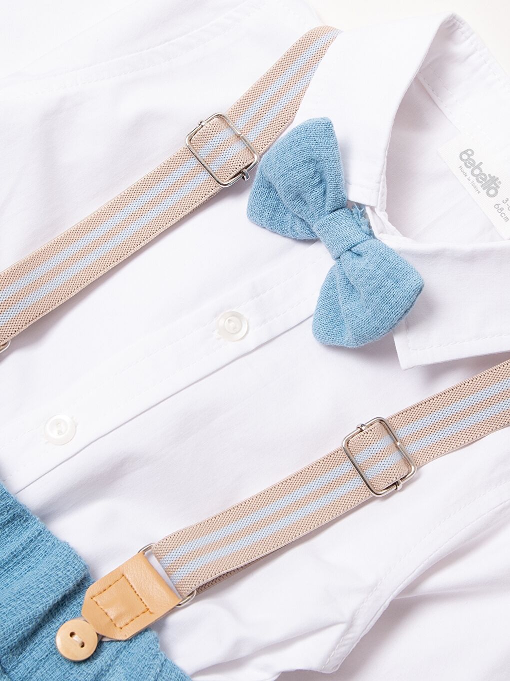 Mavi Gömlek Yaka Erkek Bebek Takım 4'lü-2