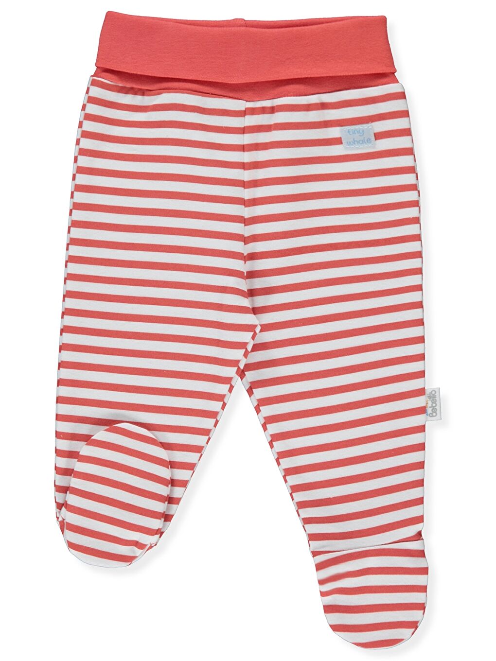 Kırmızı Beli Lastikli Çizgili Erkek Bebek Pijama Alt