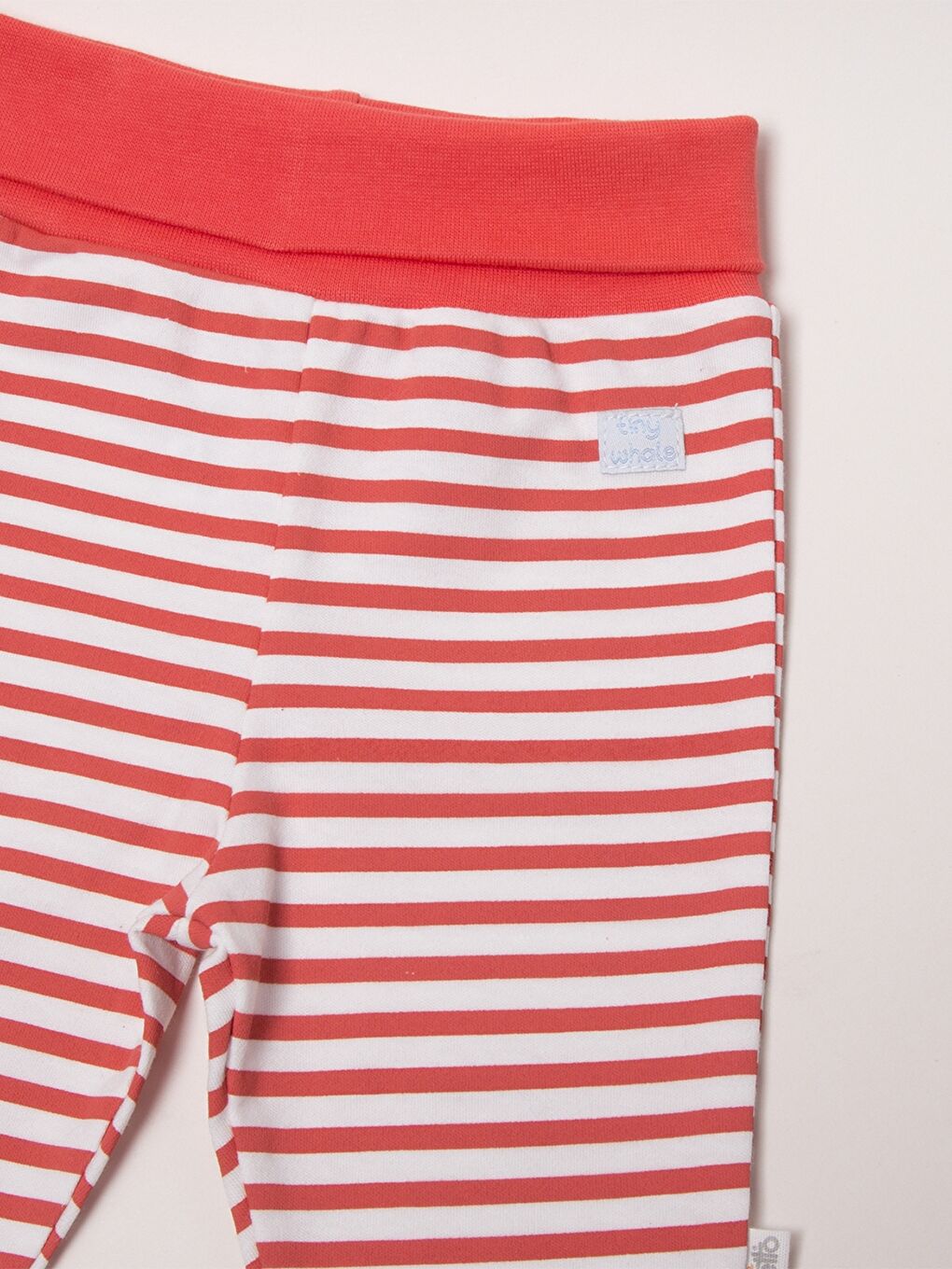 Kırmızı Beli Lastikli Çizgili Erkek Bebek Pijama Alt-2