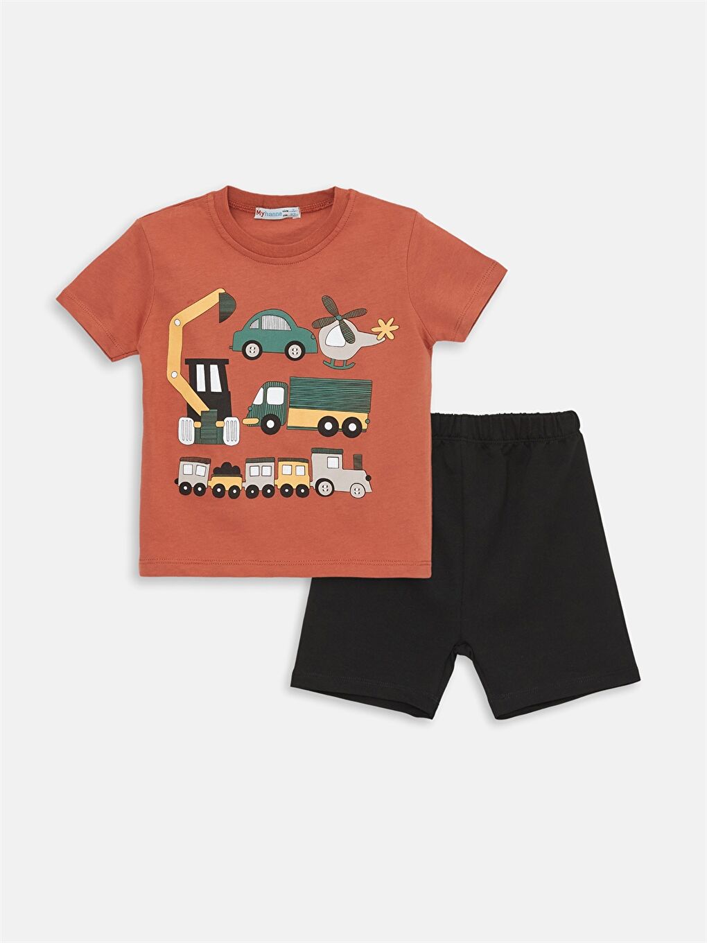 Kahverengi Bisiklet Yaka Erkek Bebek Takım