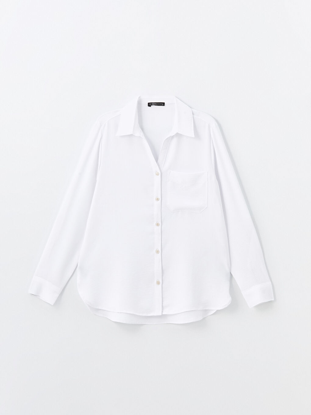 Plain Long Sleeve Women's Shirt -S4ME75Z8-EEW