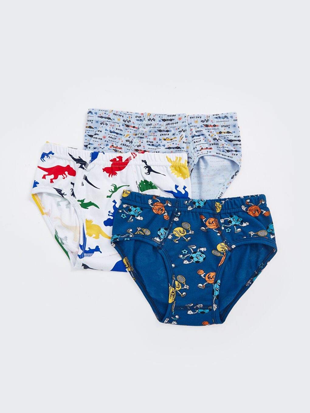 Karışık Baskılı Erkek Çocuk Külot 3'lü