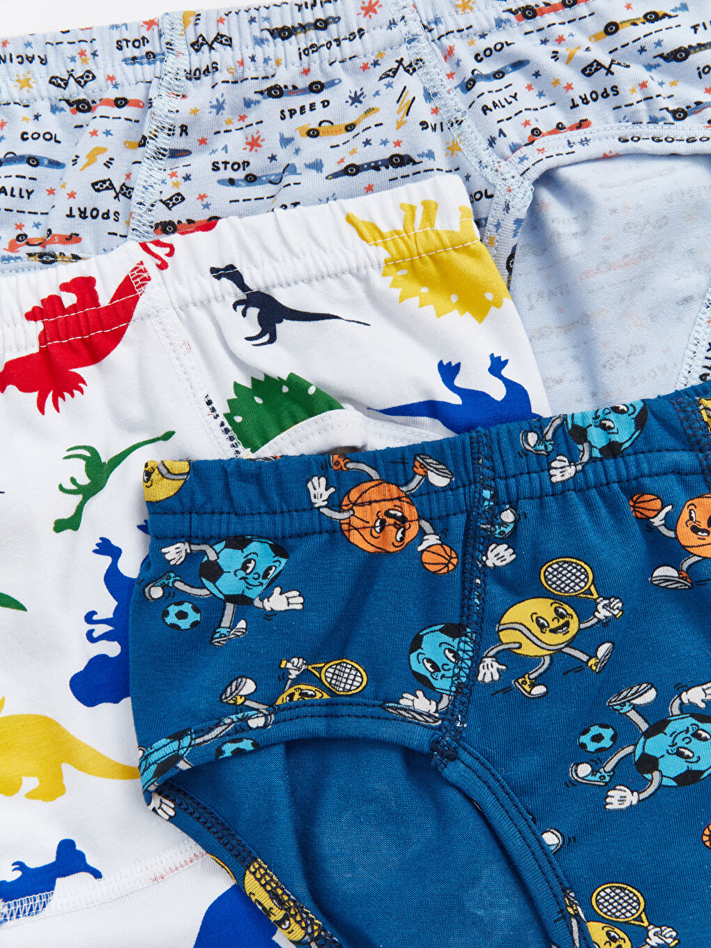 Karışık Baskılı Erkek Çocuk Külot 3'lü-1