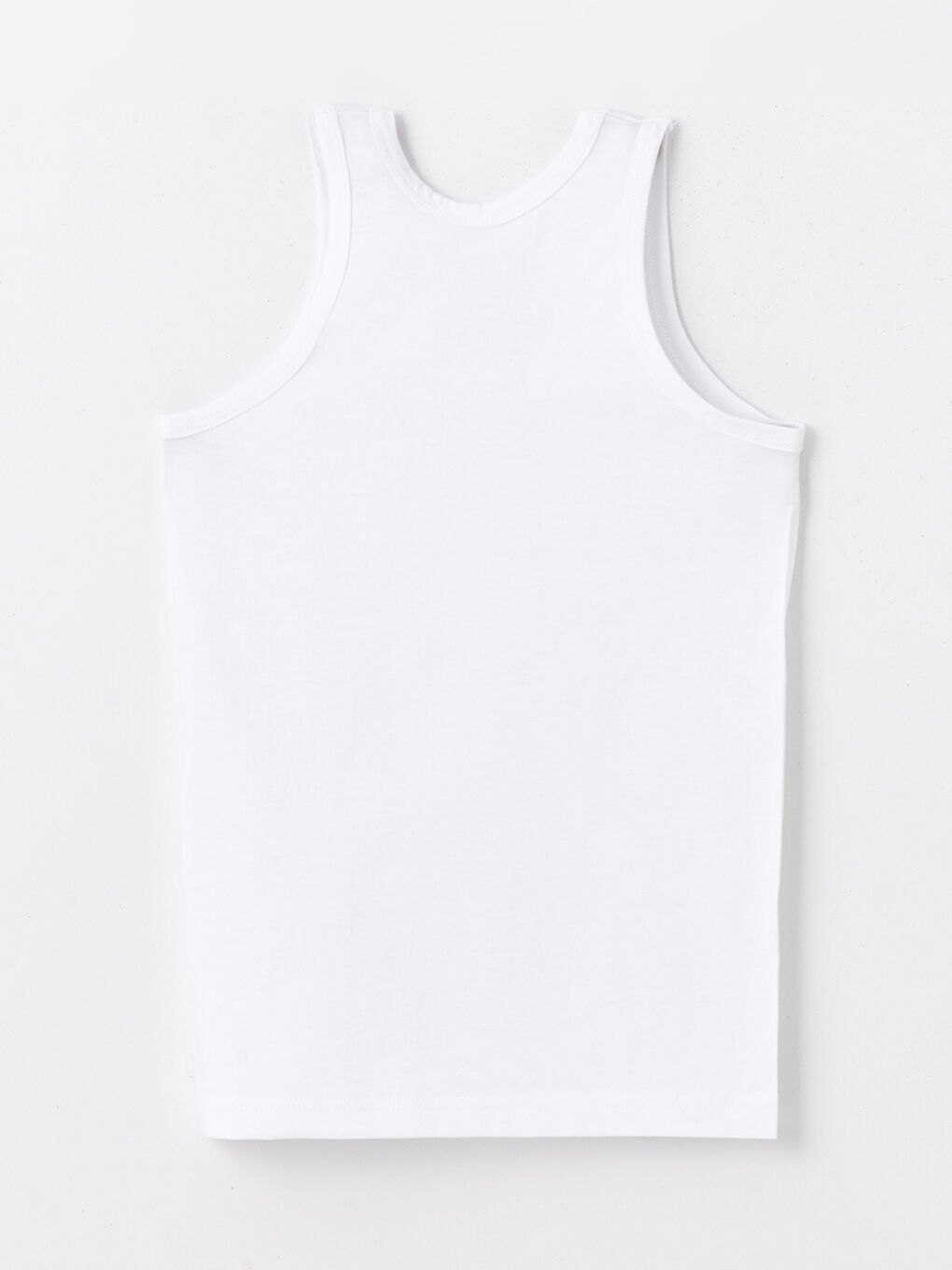 Beyaz Bisiklet Yaka Erkek Çocuk Atlet 2'li-3