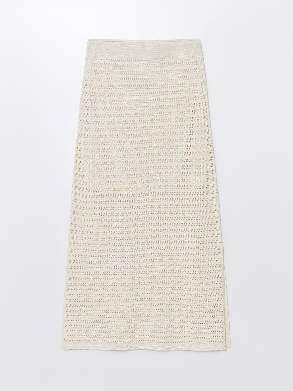 Elasticated Waist Hole-Knitted Women's Knitwear Skirt -S4MG12Z8-R9J