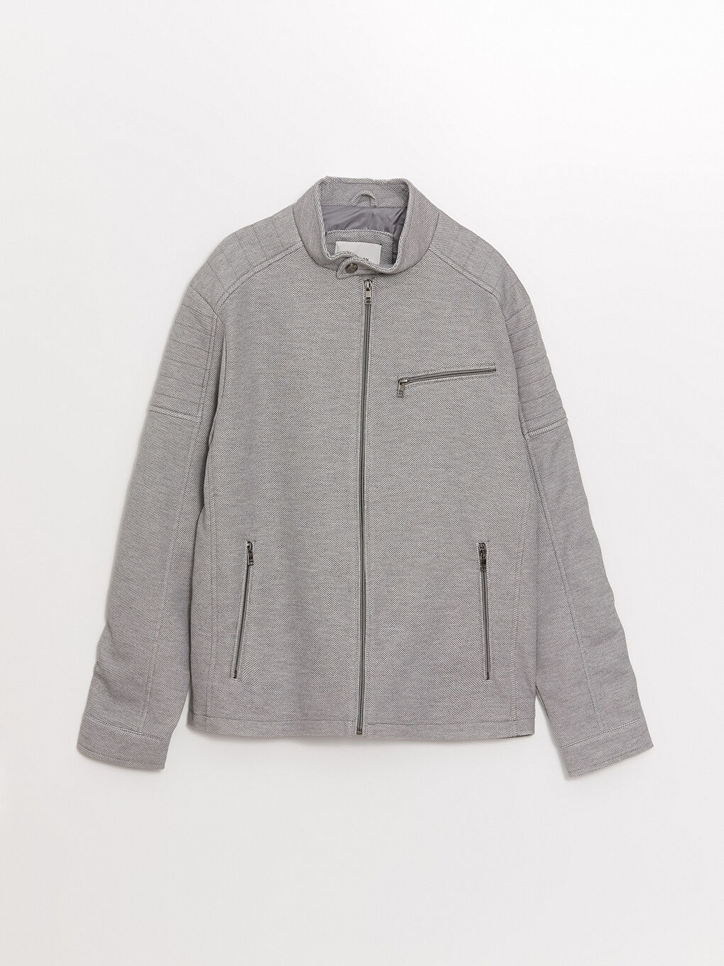 Standard Fit Biker Neck Men's Coat -S4MG30Z8-LAL