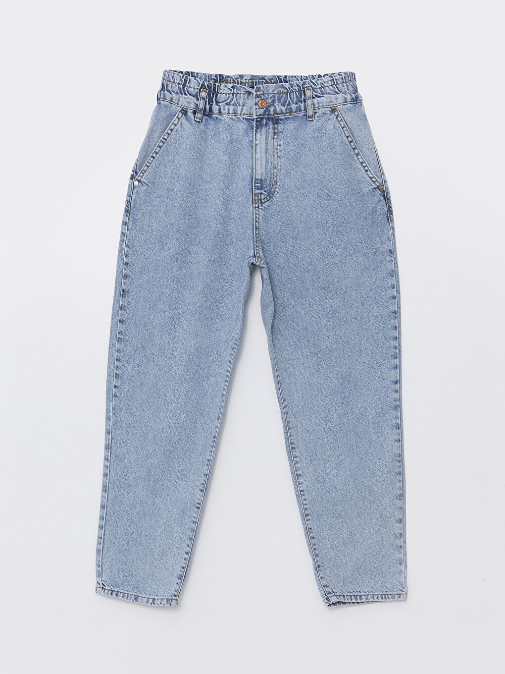 جينز نساء بقصة فضفاضة وخصر مطاطي-5